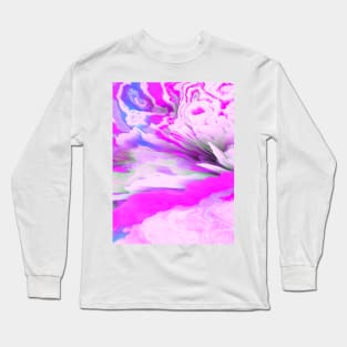 Friendly Enemy Glitched Fluid Art Long Sleeve T-Shirt